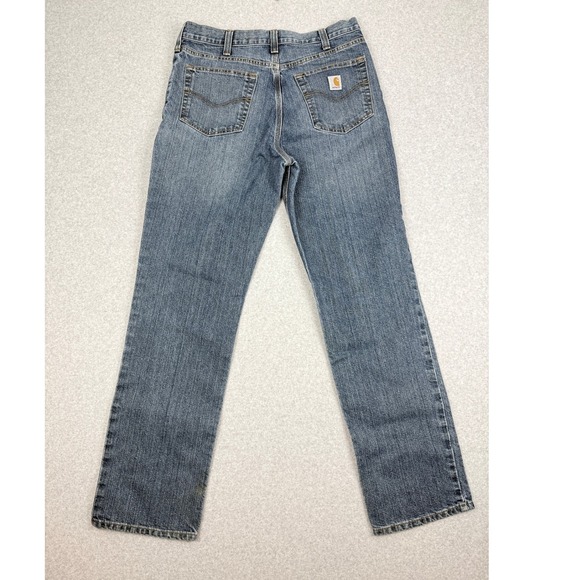 Carhartt Relaxed Fit Blue Jeans Mens 34x34 Denim Workwear01483-980 *READ - Picture 2 of 11